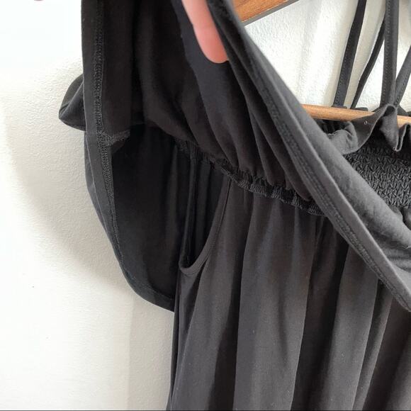 Rebecca Minkoff | Black Ghiradelle Off Shoulder Dress Summer Swim Ruffle Medium - Picture 7 of 10